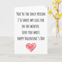 Funny Valentine J'ai Rasé Mes Jambes Pliées