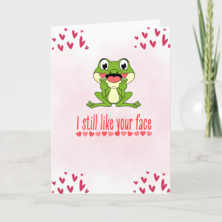 Carte Funny Valentine’s Day Card – Cute Frog “I Still Li