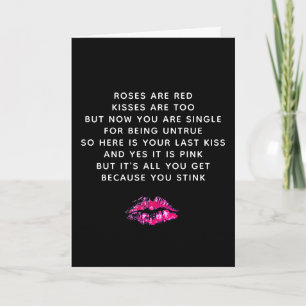 Carte Funny Valentines Day Ex Poème de petit ami