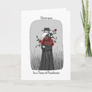 Carte Funny Valentine's Day Plague Doctor Coronavirus