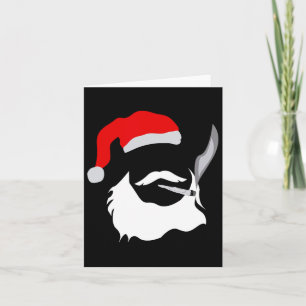 Carte Funny Visage Santa Clause Fumer mauvaises herbes N