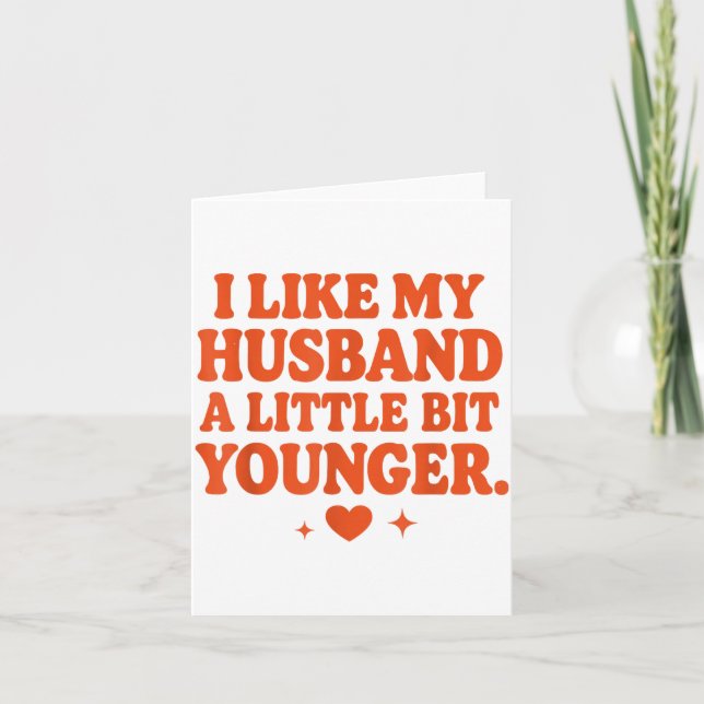Carte Funny Wife Husband I Like My Husband A Little Bit  (Devant)