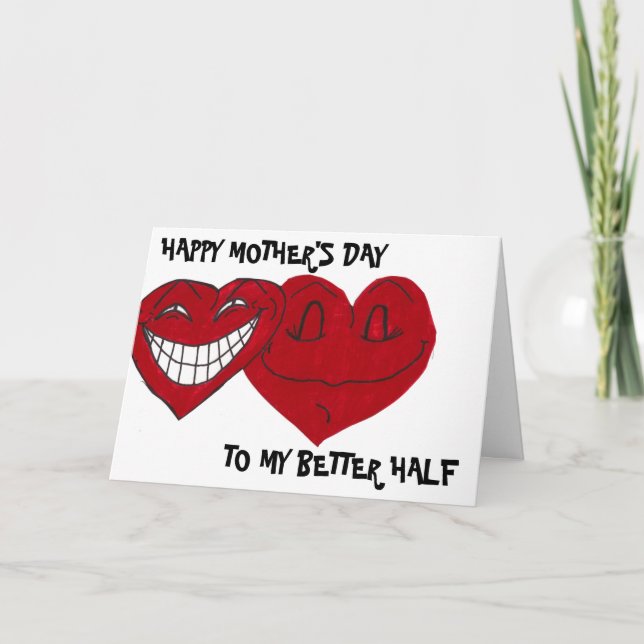 Carte FUNNY WIFE'S MOTHER'S DAY (Devant)