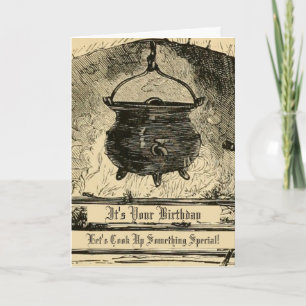 Carte Funny Witches Cauldron Birthday