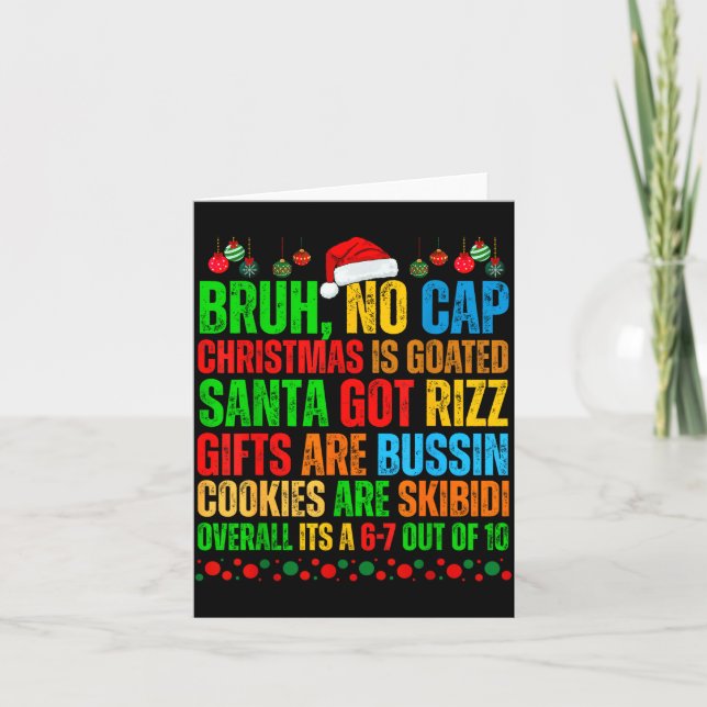 Carte Funny Xmas School Generation Alpha Gen A Slang Chr (Devant)