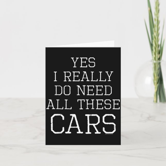 Carte Funny Yes I Really Do Need All These Garage Mechan (Devant)