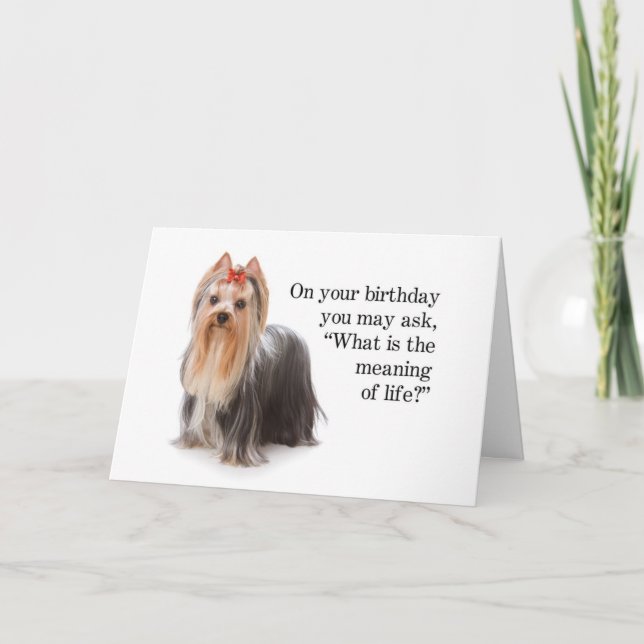 Carte Funny Yorkie Card (Devant)