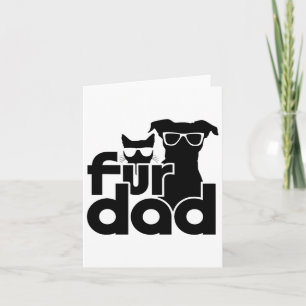 Carte Fur Papa Drôle Fête des pères Chemises Chat Et Amo