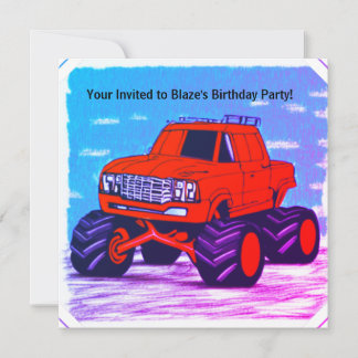 Carte Furie Blazing Personnalisable : Le Camion Monster 