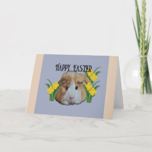 Carte Furry Little Guinea Pig Tan Joyeux Daffodique de P
