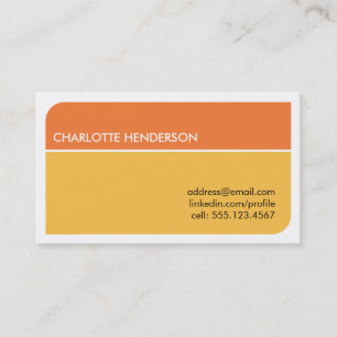 Carte futée orange ensoleillée de résumé d'emploi
