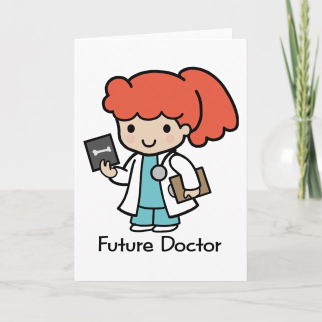 Carte Futur docteur - fille (Devant)