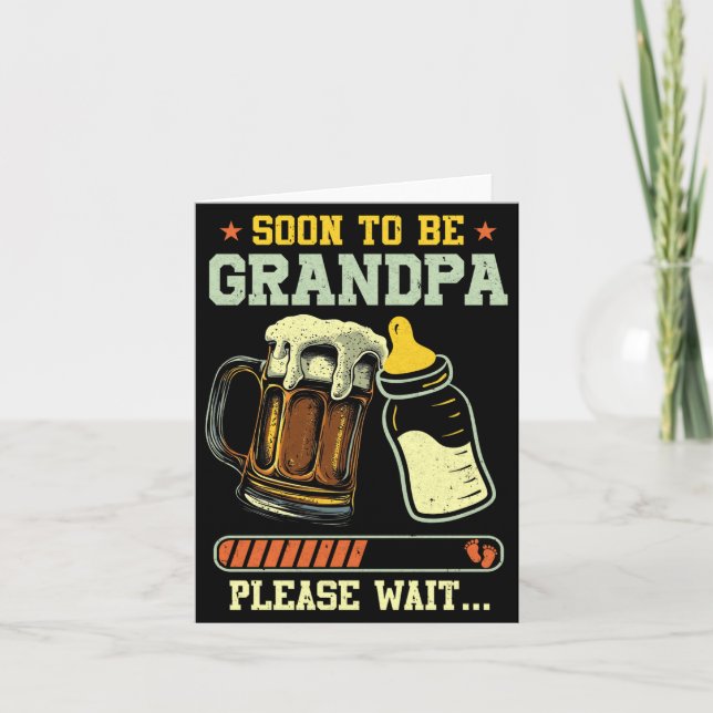 Carte Futur Grand-Père Ét 2025 Annonce de Grossesse (Devant)