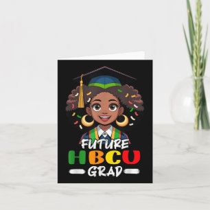 Carte Futur Hbcu Grad Kids Afro Girl Histoire noire Mont