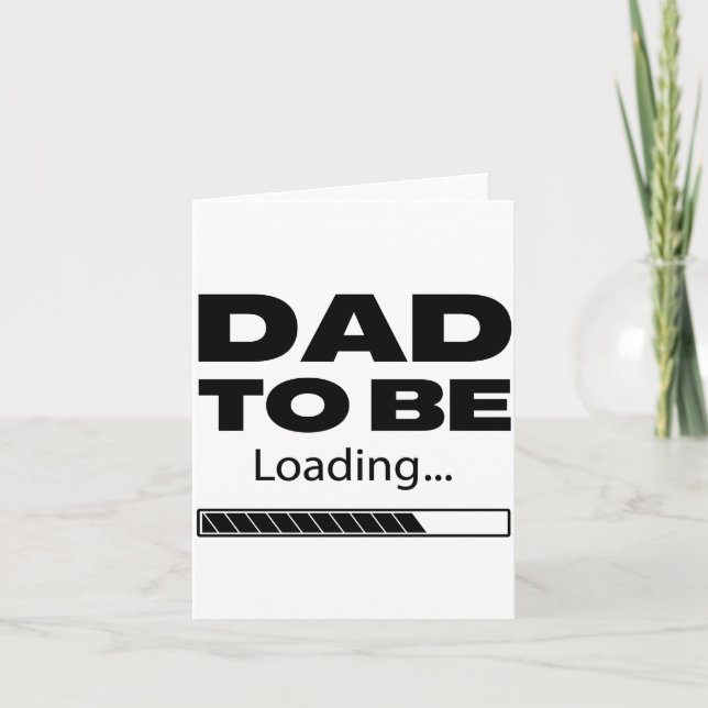 Carte Futur Papa en Attente en Noir (Devant)