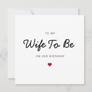 Carte future femme coeur romantique simple heureux anniv