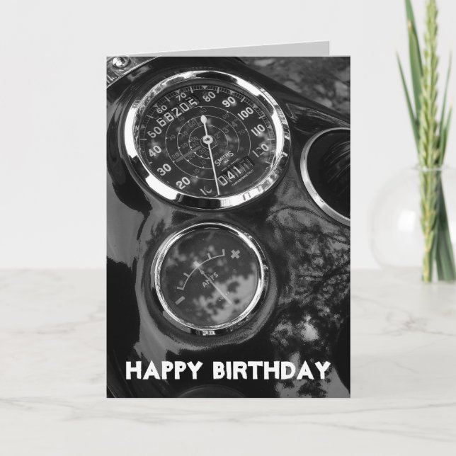 Carte Gages de moto - Anniversaire (Devant)