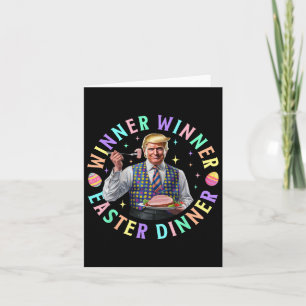 Carte Gagnante du dîner de Pâques Drôle amusant Trump Ha