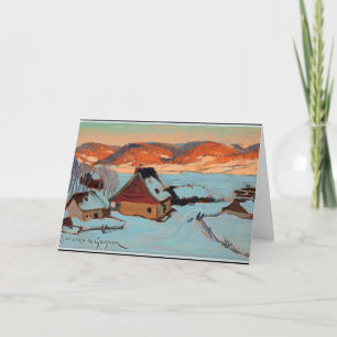 Carte Gagnon - crépuscule - Hiver au Québec