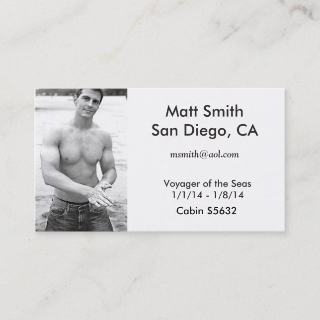 Carte gaie de croisière (avec le dos) (Devant)