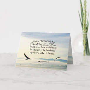 Carte Galates 5:1 Pour la liberté Le Christ nous a libér