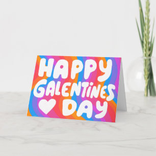 Carte Galentine Bulles Lettres Rainbow Super Retro
