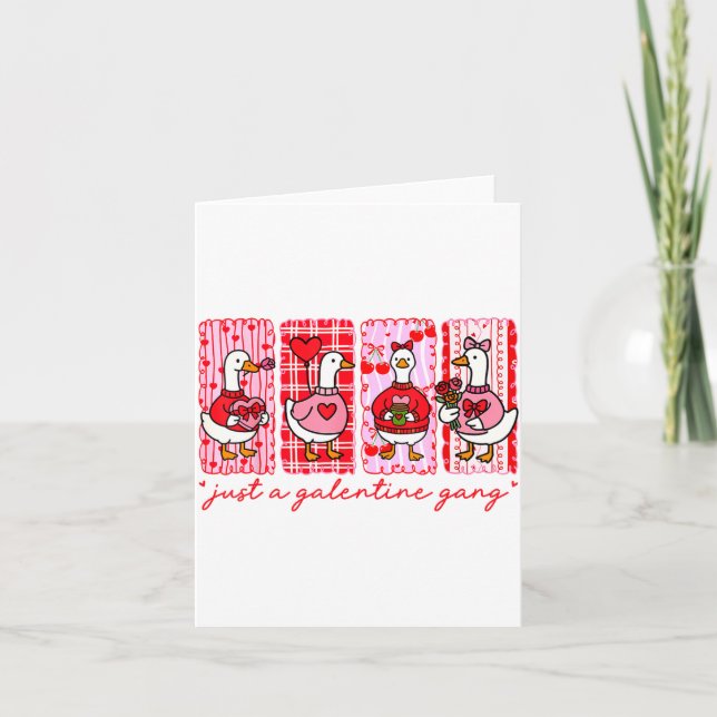 Carte Galentines Day Women Galentines Gang Goose Valenti (Devant)