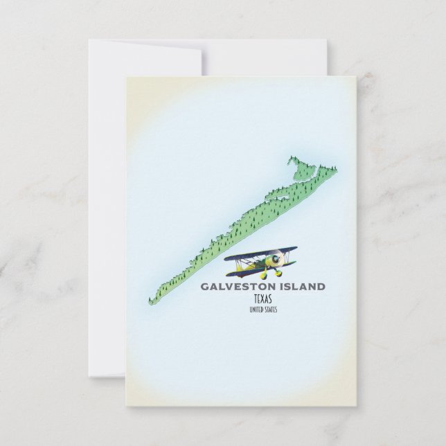 Carte Galveston Island Texas USA (Devant)