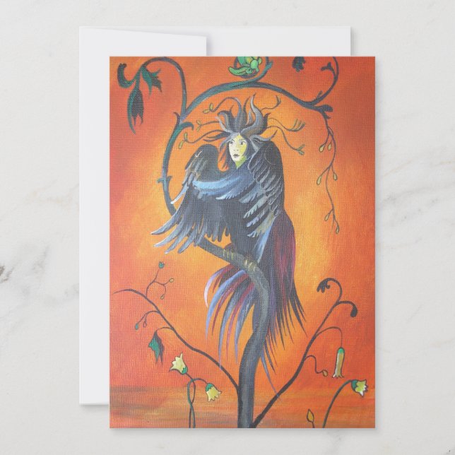 Carte Gamaun L'Oiseau Prophétique Avec Des Plumes Rouill (Devant)