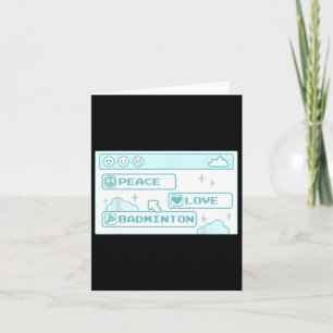 Carte Gamer Geek Ordinateur Pc Cool Nerd Peace Love Badm