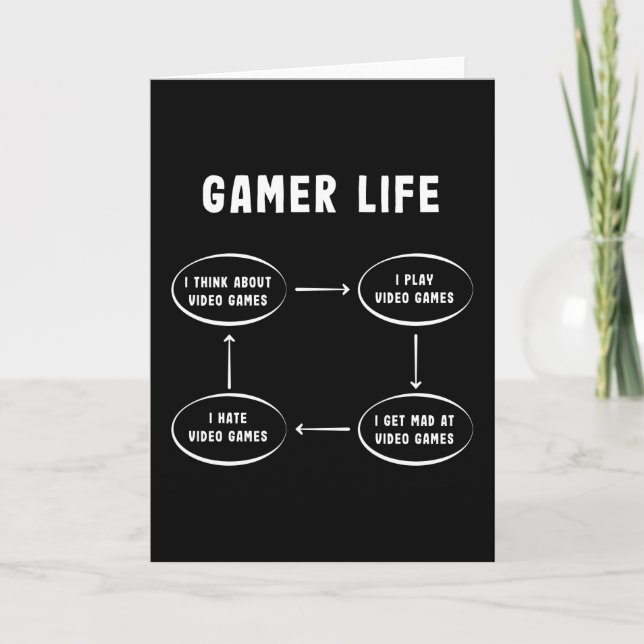 Carte Gamer Life Funny Jeu Vidéo Jeu cadeau (Devant)