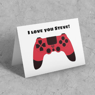 Carte Gamer Valentines Jour I Love You Nom du jeu