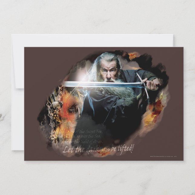 Carte Gandalf Avec Épée Au Combat (Devant)