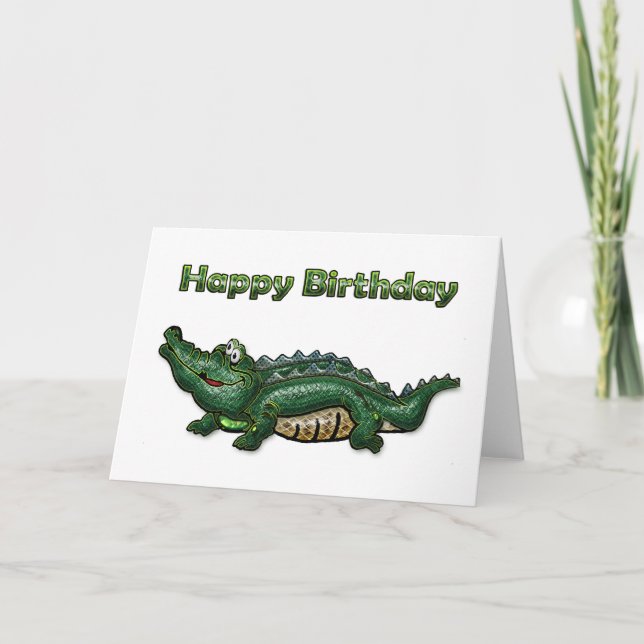 Carte Gang Green Gator Joyeux anniversaire (Devant)