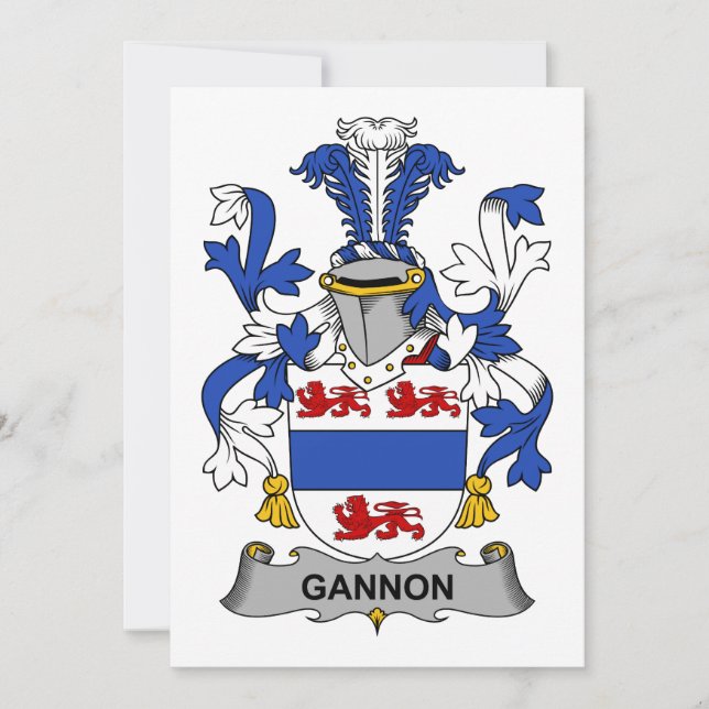 Carte Gannon Family Crest (Devant)