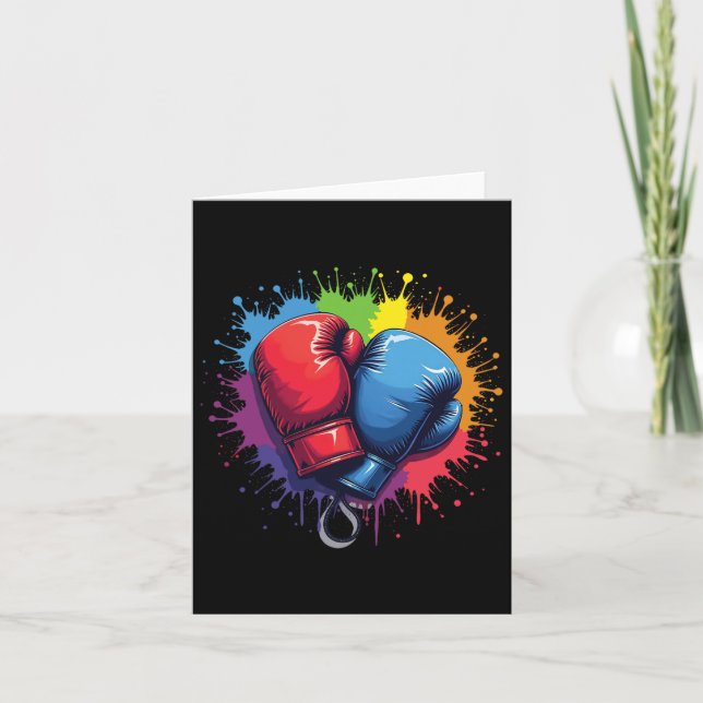 Carte Gants de boxe colorés (Devant)