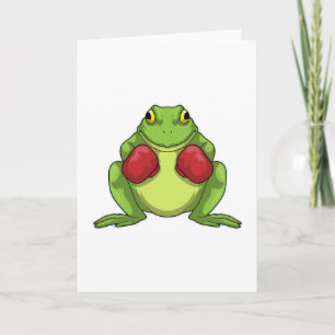 Carte Gants de boxe de boxeur grenouille