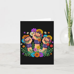Carte Gants de boxe floraux de force pour femmes pratiqu