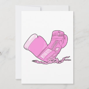 Carte gants de boxe rose vectoriel