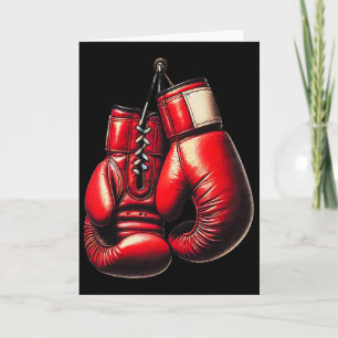Carte Gants de Boxe Rouge Boxe Sport Boxeur Kickboxing