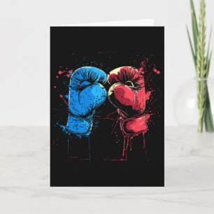 Carte Gants de kickboxing Graphique Arts martiaux 