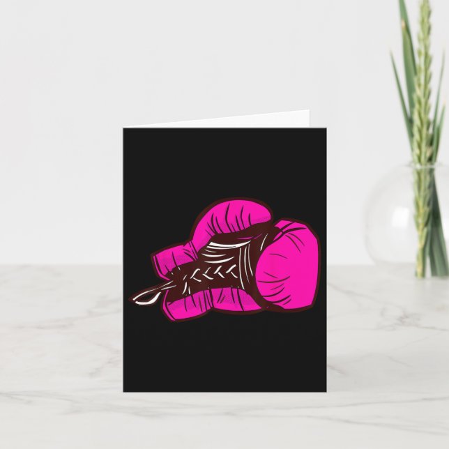 Carte Gants En Boxe Rose I Fille En Boxe (Devant)