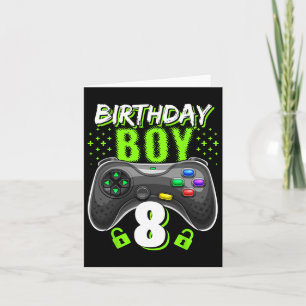 Carte Garçon 8 Manette de jeu vidéo Joueur 8e anniversai