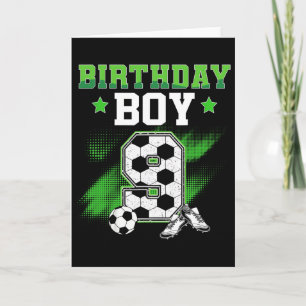 Carte Garçon 9 ans Anniversaire Football Sport 9 ans Gar