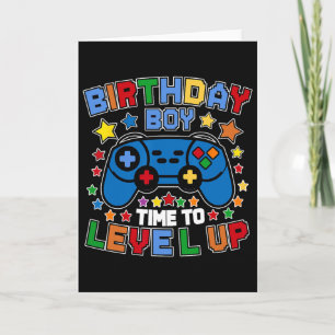 Carte Garçon d'anniversaire Moment de passer au niveau s