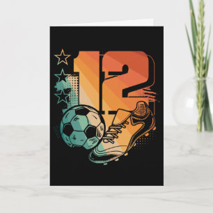 Carte Garçon de 12 ans joueur de football Soccer pour so