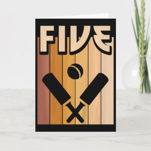 Carte Garçon Fille Anniversaire 5 Ans Cricket 5ème Anniv