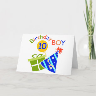 Carte Garçons 10e anniversaire