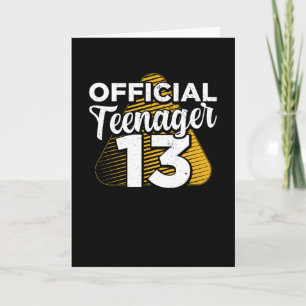 Carte Garçons 13e anniversaire Adolescent officiel