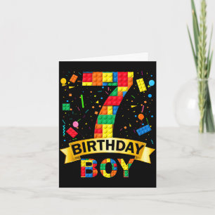 Carte Garçons 7 ans anniversaire garçon 7 ans blocs de c